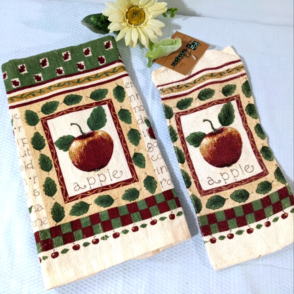 🚨 $5 w/Bundle 2+Items 🔥 Kitchen Tea Towel & Dish Cloth 🍎